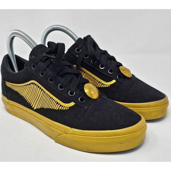 Vans Harry Potter Golden Snitch Old Skool Black Skate Mens Size 5.0 Women Size 6 - Picture 1 of 9